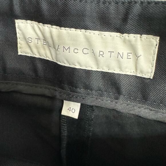 STELLA MCCARTNEY Pinstriped Cotton Blend Cuffed-Hem Cropped Pants EU 40 M - Picture 10 of 12